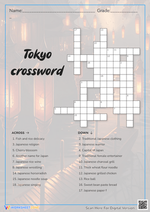 Tokyo Crossword Puzzle