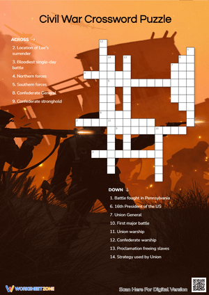 Civil War Crossword Puzzle