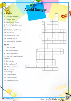 Avoid Danger Crossword Puzzle