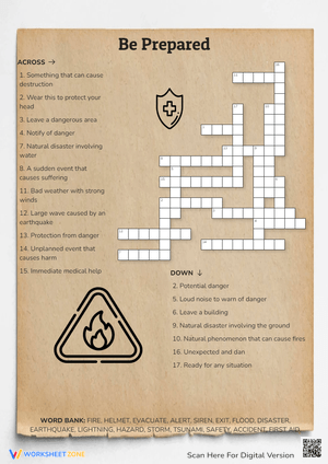 Be Prepared Crossword Puzzle