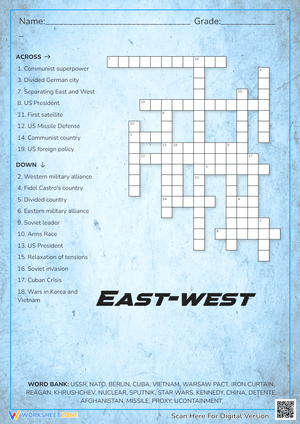 East-West Relations Crossword Puzzle