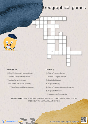 Geographical games Crossword Puzzles
