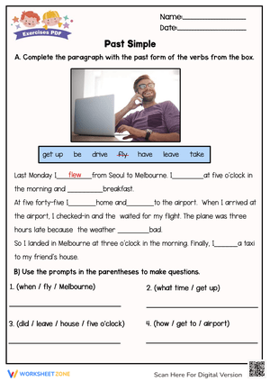 Complete the paragraph with the Past