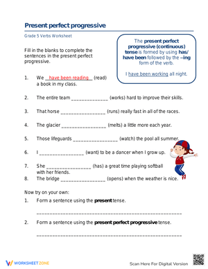 Present perfect progressive