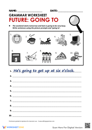 Future Tense Grammar Worksheet