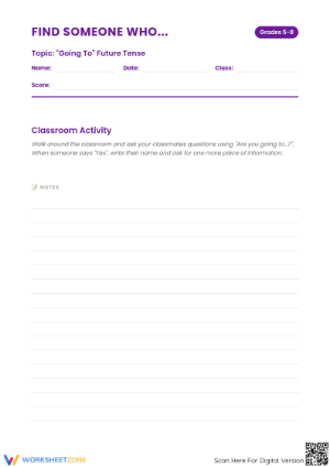 Essential Future Tense 'Going To' Activity | Grades 5-8