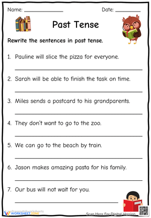 Past Tense Exercise Worksheet 2