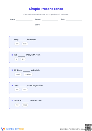Simple Present Tense Practice