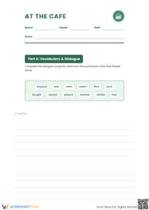 Past Simple Dialogue and Comprehension