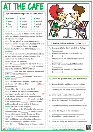 Past Simple Dialogue and Comprehension