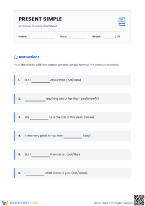 Practice Present Tenses Today