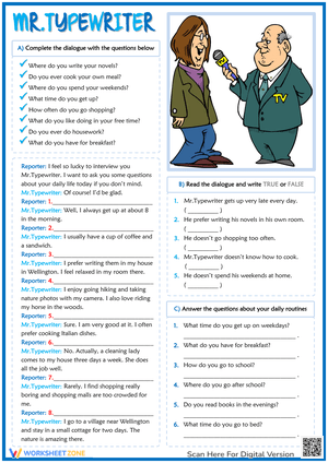 Learn English: Daily Routines Dialogue Comprehension Exercises