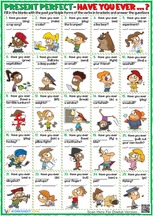 Questions: Have You Ever - Present Perfect Tense