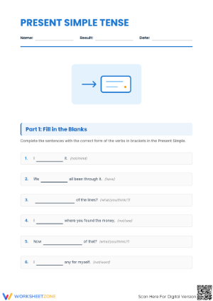 Learn Present Tenses Exercise 2: ESL Grammar