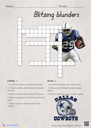 Football Crossword Puzzle: Learn NFL Terms