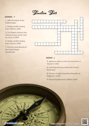 Grade 3 Timeline Test — Printable No-Prep Worksheet