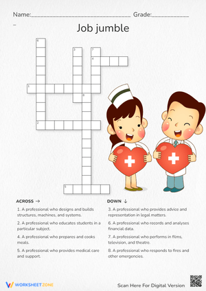 Job Jumble Crossword Puzzle