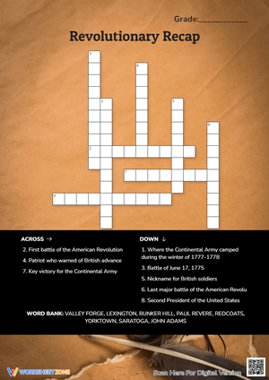 Revolutionary Recap Crossword Puzzle