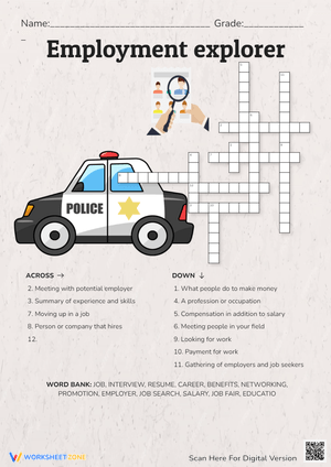 Employment Explorer Crossword Puzzle