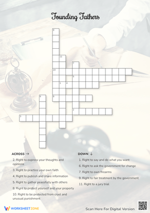 Free Bill Of Rights Crossword Puzzle For Everyone