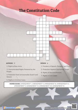 The Constitution Code Crossword Puzzle