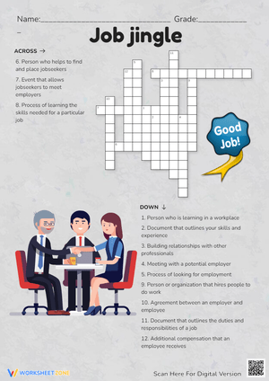 Job Jingle Crossword Puzzle