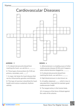 crossword cardio diseases