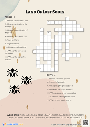 Land Of Lost Souls Crossword Puzzle