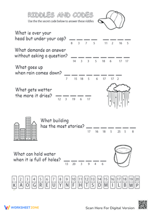 Free Printable Crack The Code Worksheet for Students
