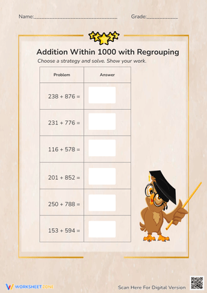 Addition Within 1000 Check-In