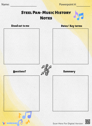 Steel Pan Note Taking Worksheet