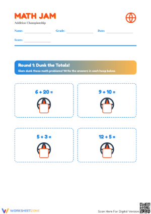 Math Jam Addition Facts Worksheet | Grade 2 Essential
