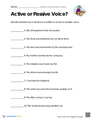 Classification Worksheet