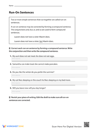 Compound Sentences & Run-On Sentence
