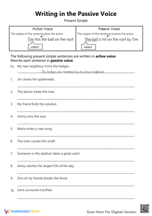 Writing in the Passive Voice (Present Simple)