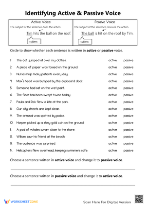 Identifying Active and Passive Voice