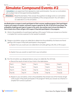Simulate Compound Events with this Worksheet