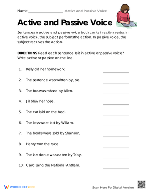 Identify Active or Passive Voice Sentences