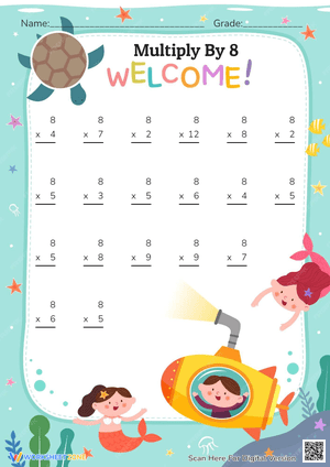 Multiply by 7 Worksheet: Math Practice