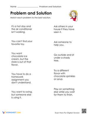 Problem and Solution: Skill-Building Worksheet