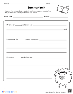 Summarize It: A Text Condensing Worksheet