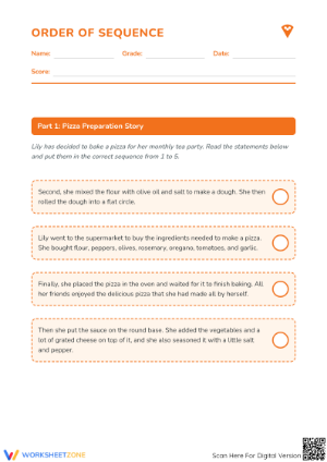 How to Bake a Pizza: An Instructional Worksheet