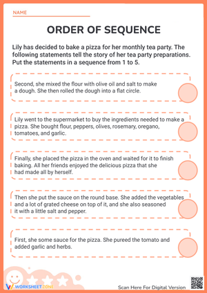 How to Bake a Pizza: An Instructional Worksheet