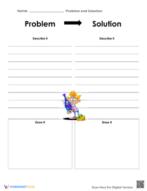 Problem and Solution Worksheet: Thinking Skills