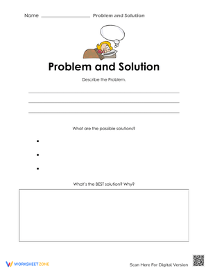 Problem and Solution Worksheet: Enhance Skills