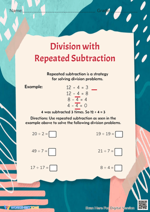 Repeated Subtraction Division Activity
