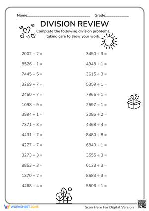 Christmas Math Review: Multi-Digit Division