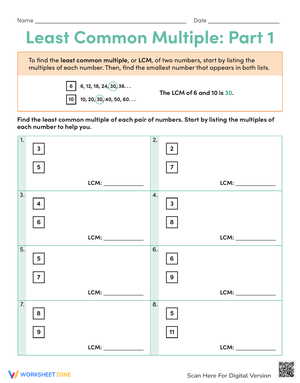 Least Common Multiple Part 1