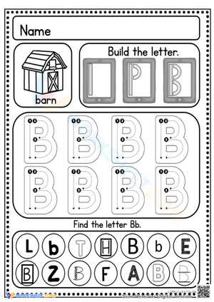 Handwriting Without Tears - Letter B worksheet