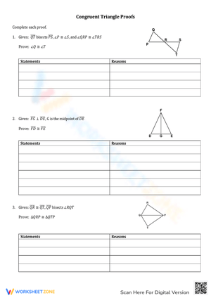 Congruent Triangle Proofs